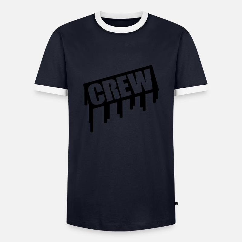 crew - Men's Ringer Shirt - navy/white 