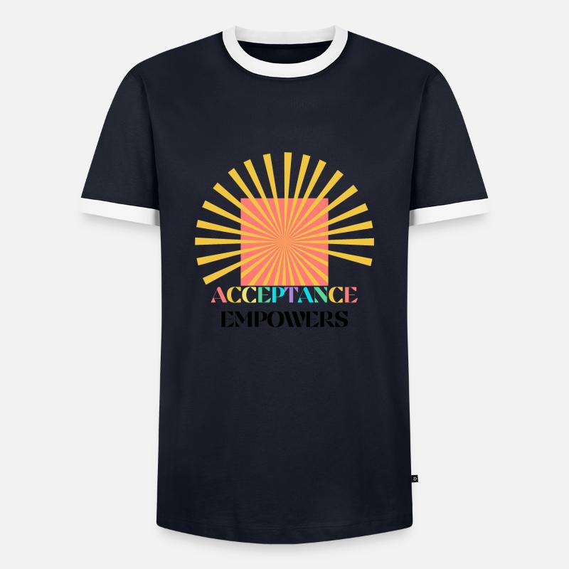 Acceptance Empowers - Männer Kontrast-T-Shirt - Navy/Weiß