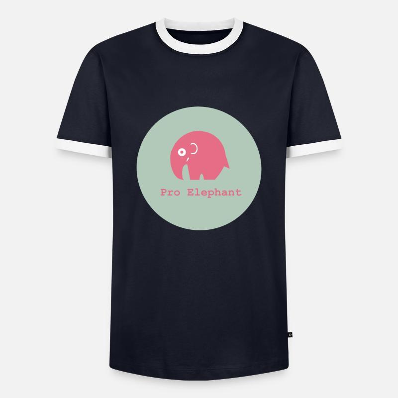 Pro Elephant - Men's Ringer Shirt - navy/white 