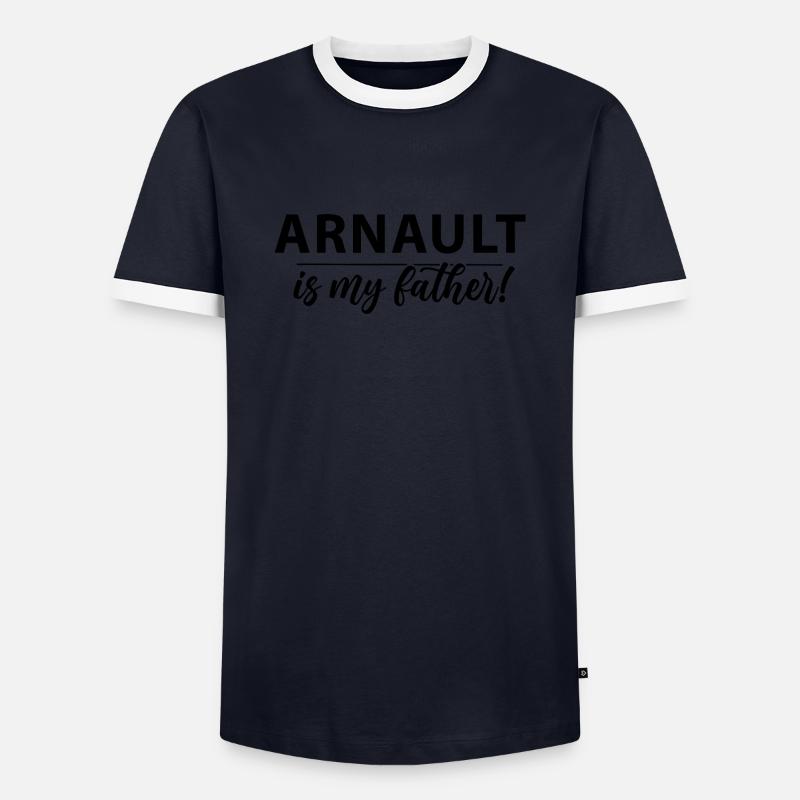 Arnault is my father! - Männer Kontrast-T-Shirt - Navy/Weiß 