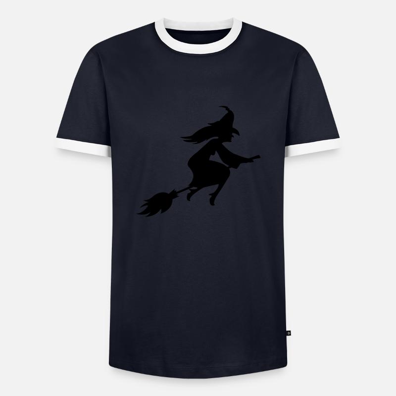 witch - Men's Ringer Shirt - navy/white 