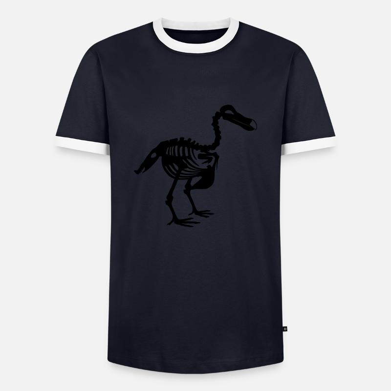 Dodo - Männer Kontrast-T-Shirt - Navy/Weiß 
