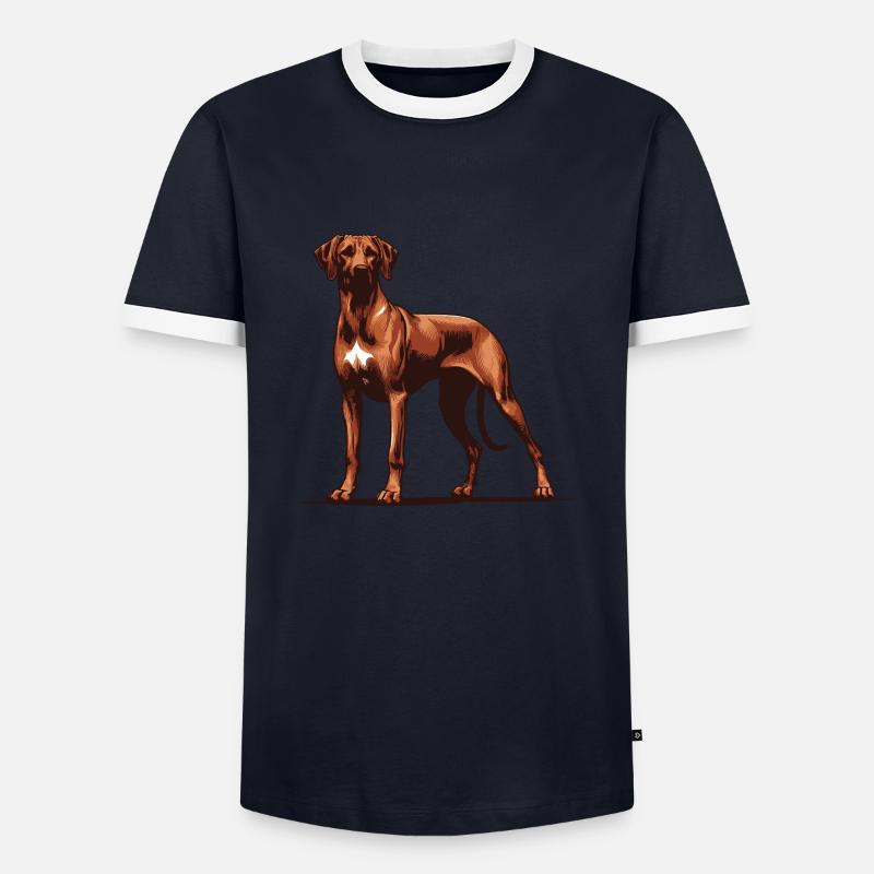Rhodesian Ridgeback - Men's Ringer Shirt - navy/white 