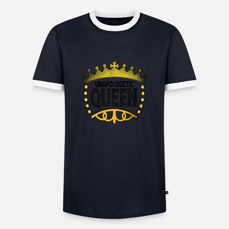 Unapologetic Queen - Men's Ringer Shirt - navy/white 