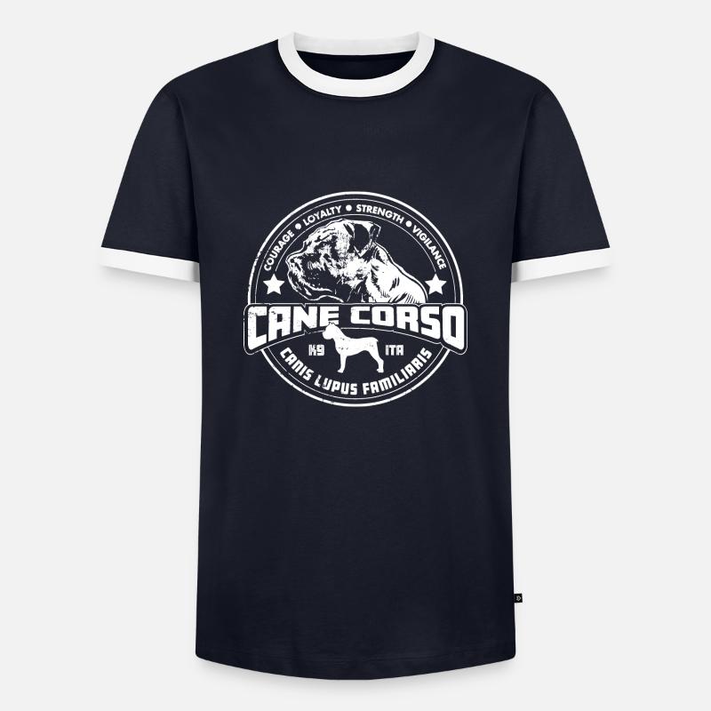 Cane Corso - Männer Kontrast-T-Shirt - Navy/Weiß 