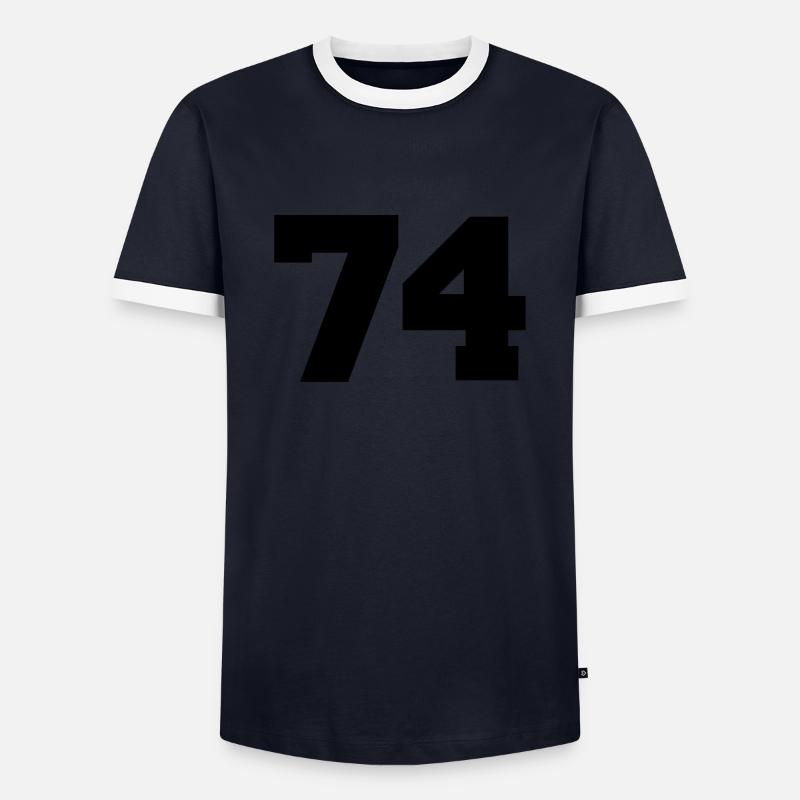 74 - Men's Ringer Shirt - navy/white 