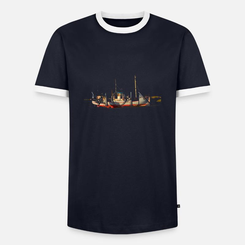 Kutter - Männer Kontrast-T-Shirt - Navy/Weiß 