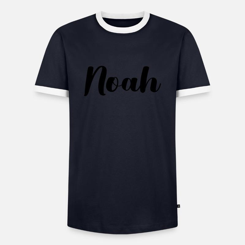 Noah - Men's Ringer Shirt - navy/white 