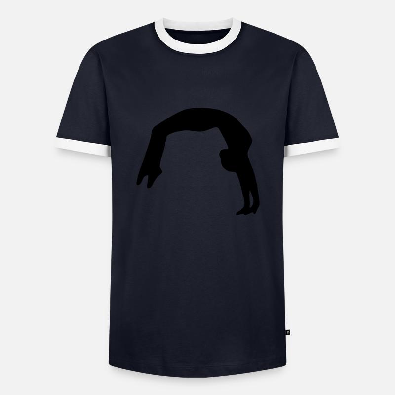 Backflip - Men's Ringer Shirt - navy/white