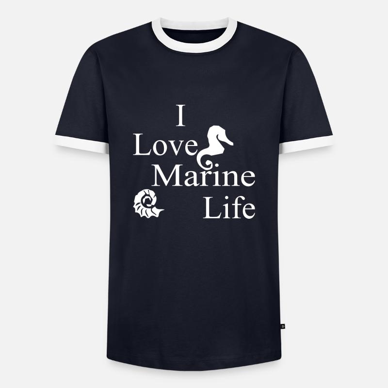 Diving Dive Dive - Men's Ringer Shirt - navy/white 