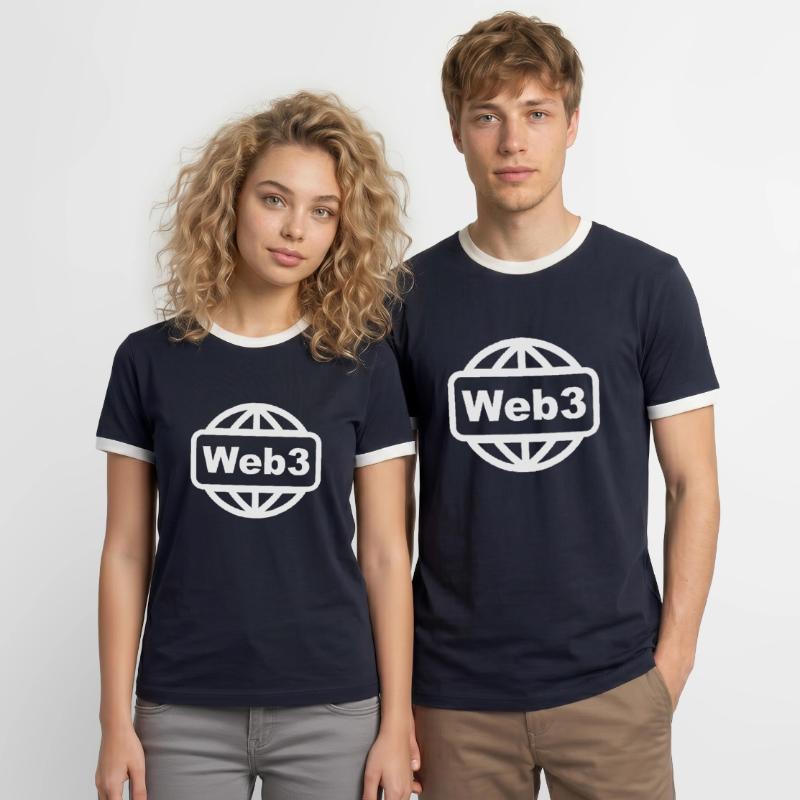 Web3 Blockchain Developer Cryptocurrency Software Männer Kontrast-T-Shirt