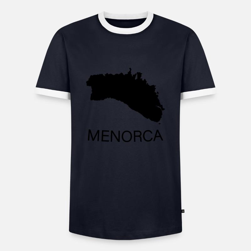 Menorca - Männer Kontrast-T-Shirt - Navy/Weiß 
