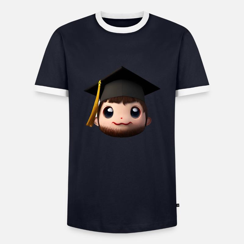 Bachelor Studium Absolvent Schulabschluss - Männer Kontrast-T-Shirt - Navy/Weiß 