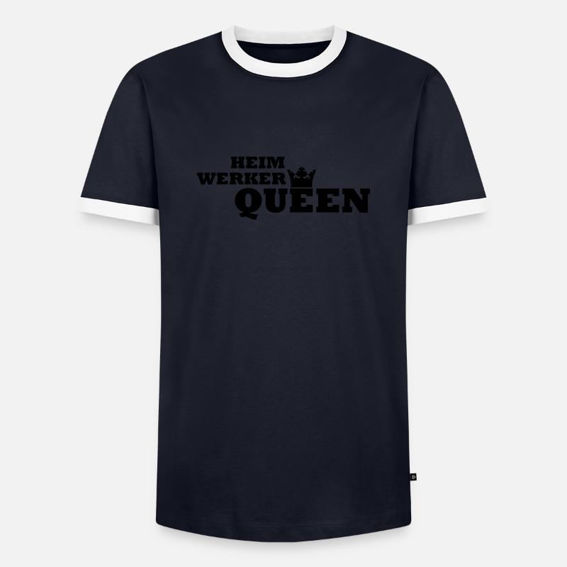 Heimwerker Queen - Männer Kontrast-T-Shirt - Navy/Weiß 