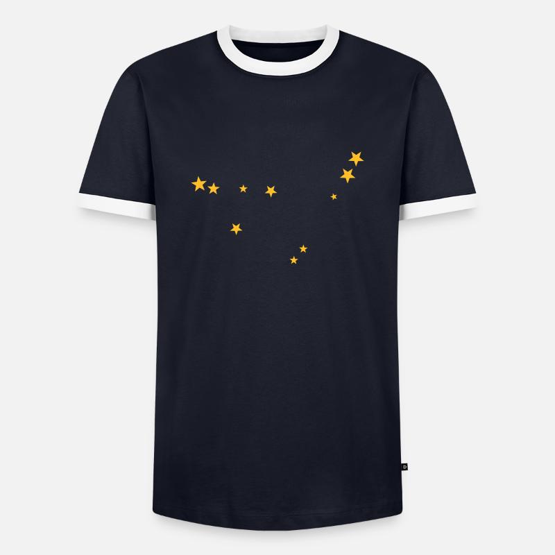 Steinbock Sternbild - Männer Kontrast-T-Shirt - Navy/Weiß