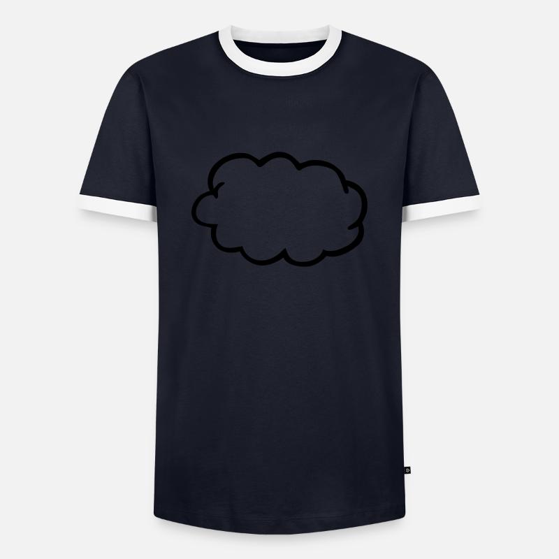 cloud - Men's Ringer Shirt - navy/white 
