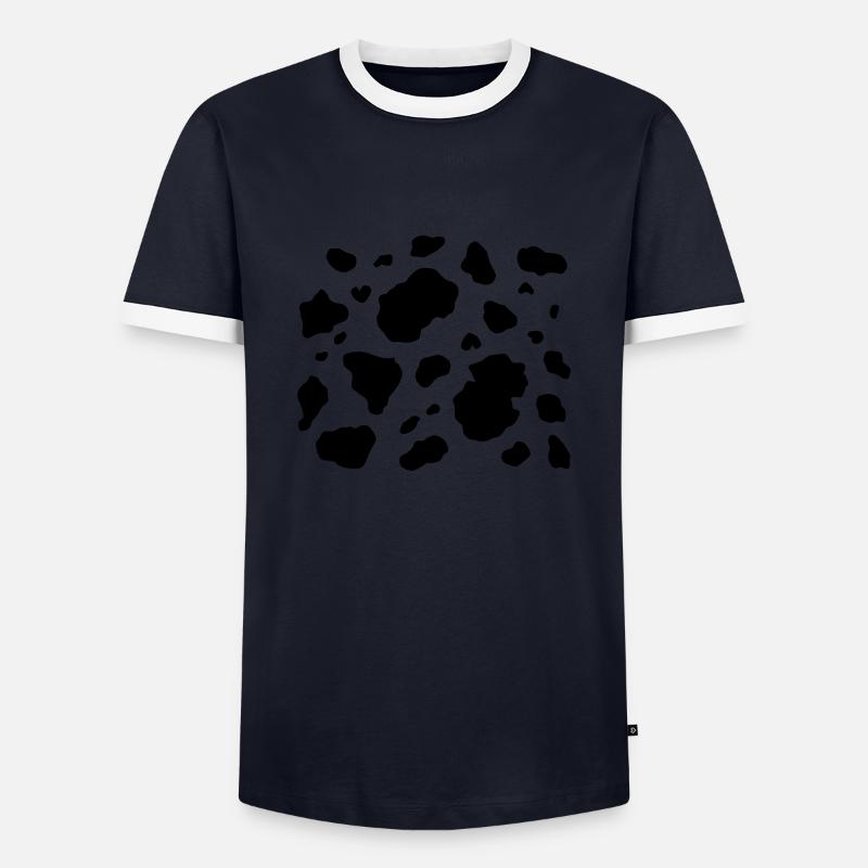 Kuh-Haut 2 - Männer Kontrast-T-Shirt - Navy/Weiß 