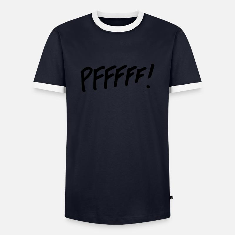 pffff! - Men's Ringer Shirt - navy/white 