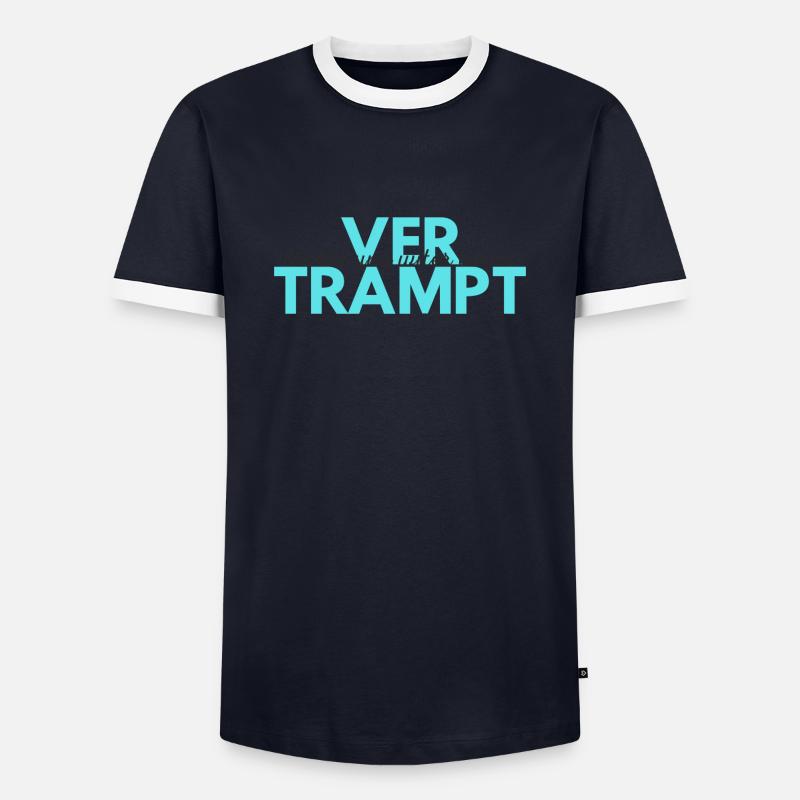vertrampe 2 - Männer Kontrast-T-Shirt - Navy/Weiß 