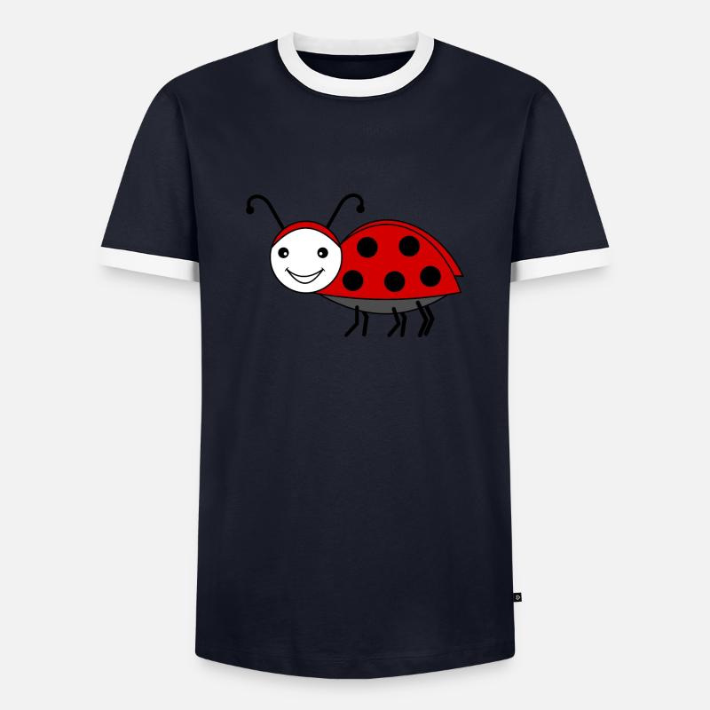 May beetle red - Men's Ringer Shirt - navy/white 