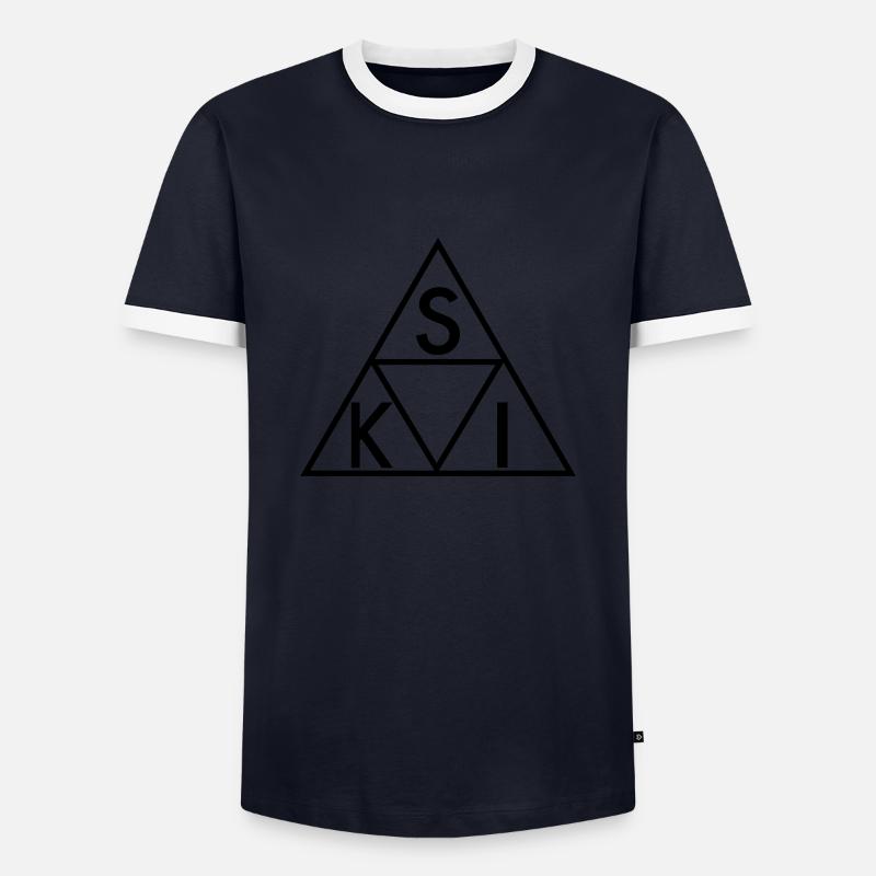 Ski - Men's Ringer Shirt - navy/white