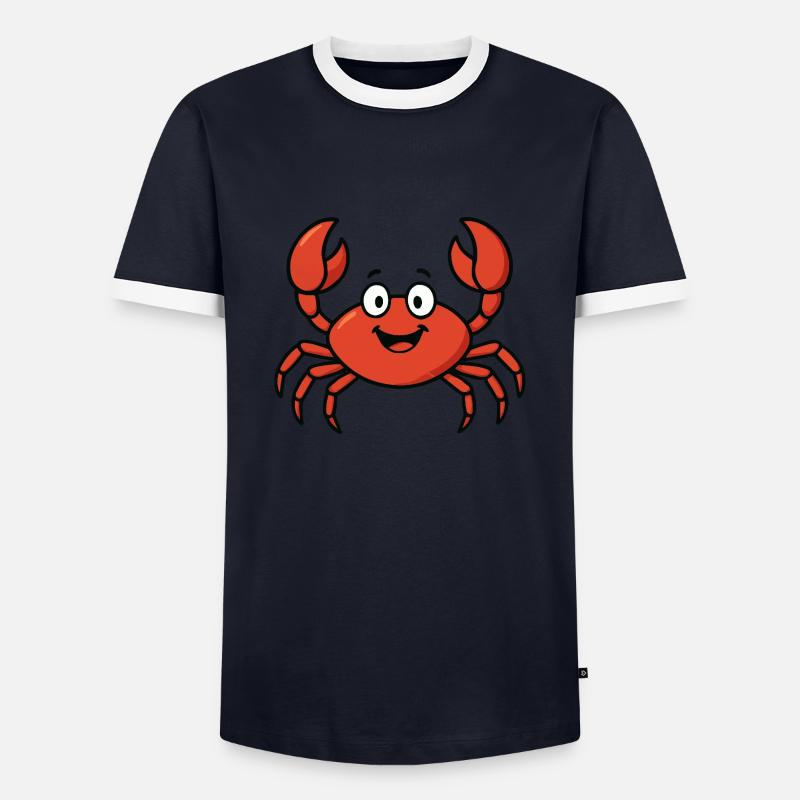 krabbe comic - Männer Kontrast-T-Shirt - Navy/Weiß