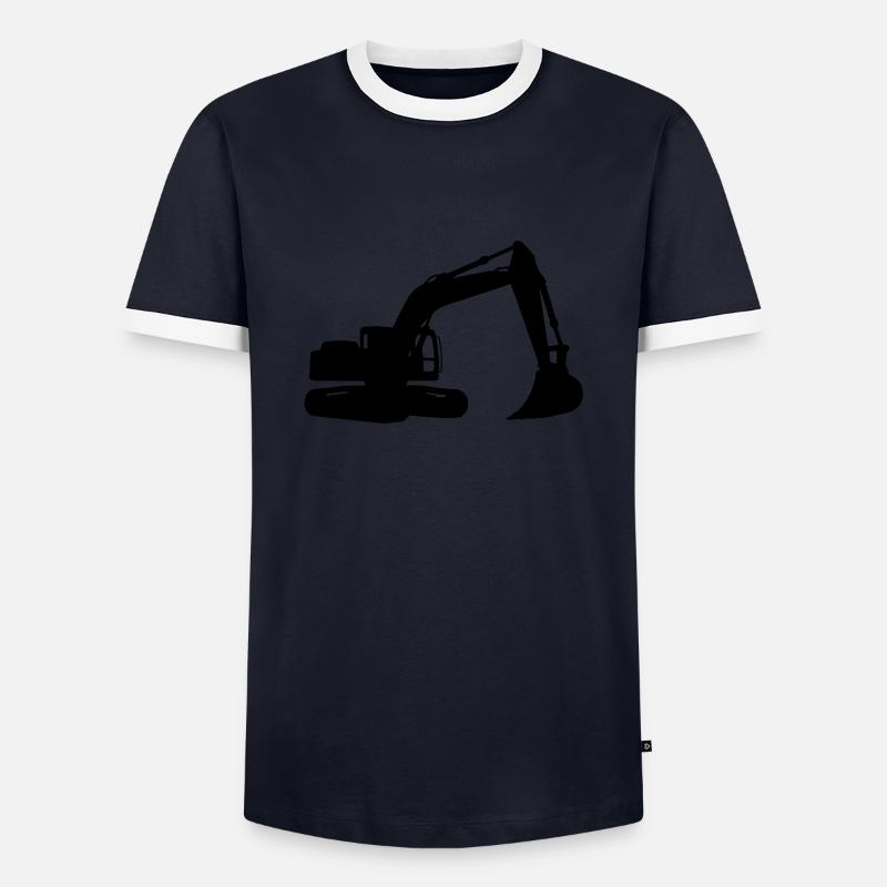 bagger - Männer Kontrast-T-Shirt - Navy/Weiß 