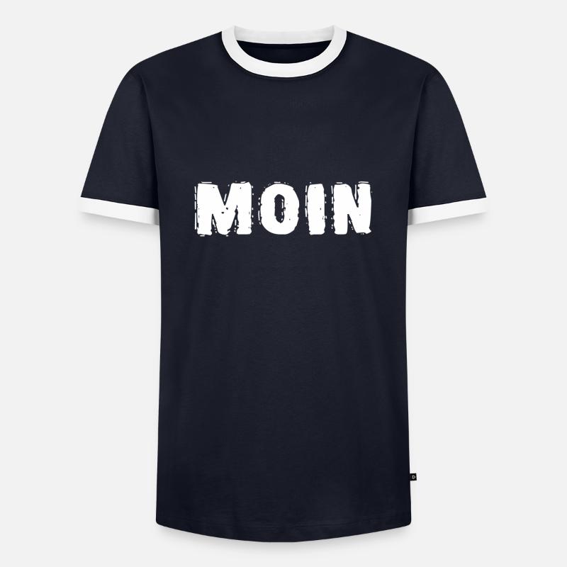 HELLO - Men's Ringer Shirt - navy/white 
