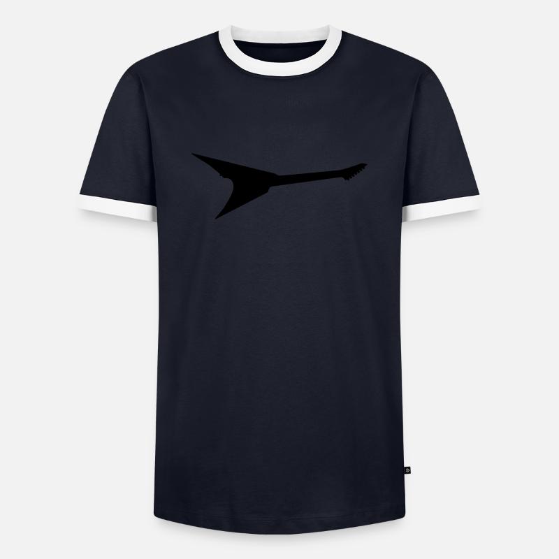 Guitar Flying V Jackson - Men's Ringer Shirt - navy/white 