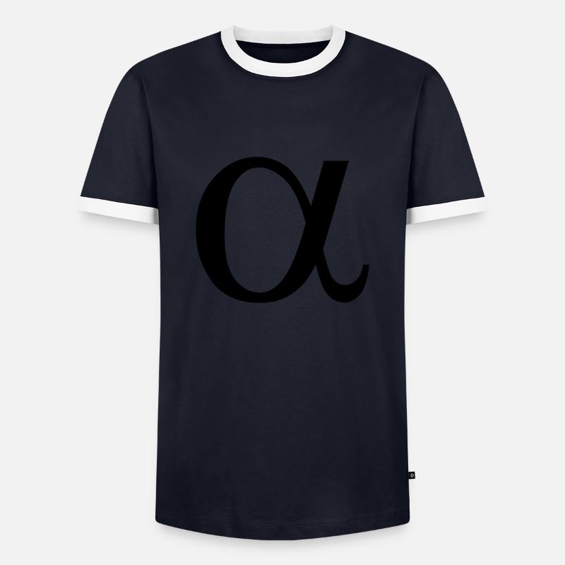 alpha - Men's Ringer Shirt - navy/white 