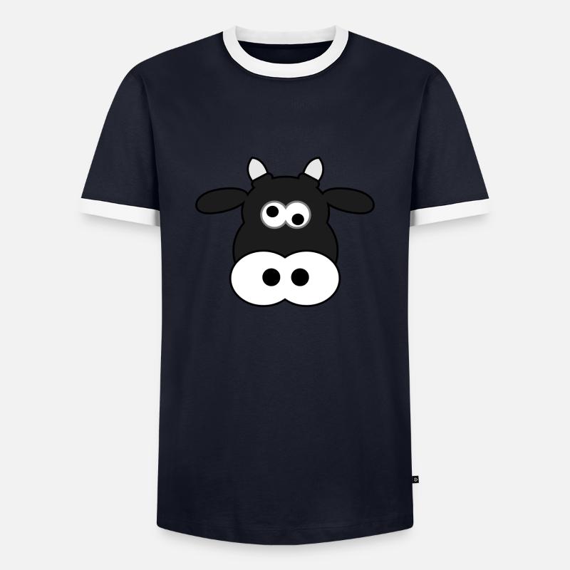 cow258 - Men's Ringer Shirt - navy/white 