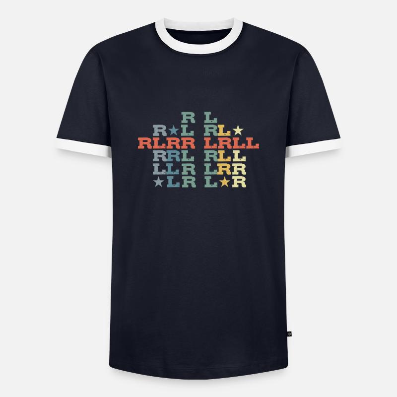 Drums rudiments - Men's Ringer Shirt - navy/white 