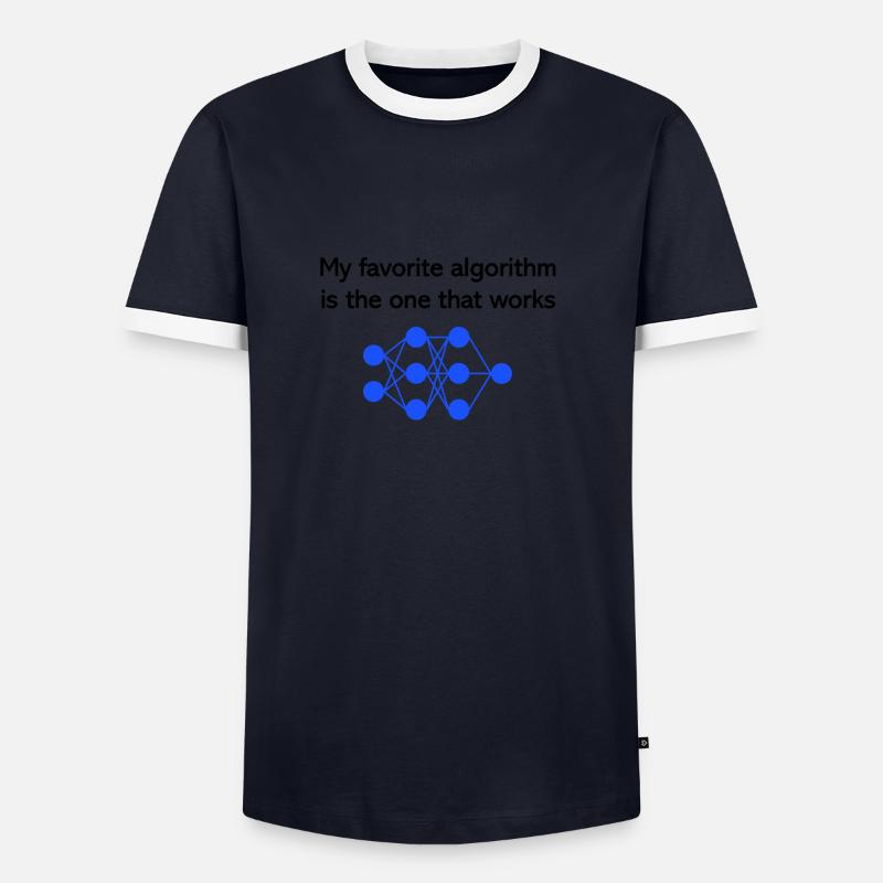Favorite algorithm - Männer Kontrast-T-Shirt - Navy/Weiß
