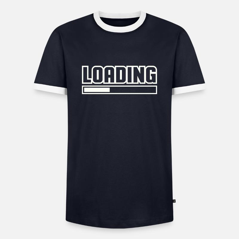 Loading - Men's Ringer Shirt - navy/white 