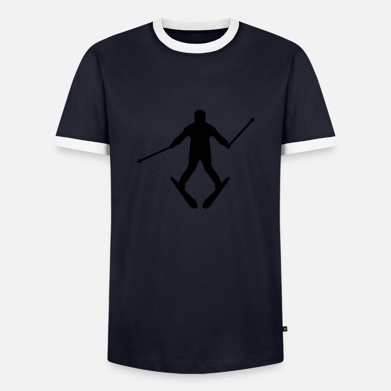 Ski - Men's Ringer Shirt - navy/white 