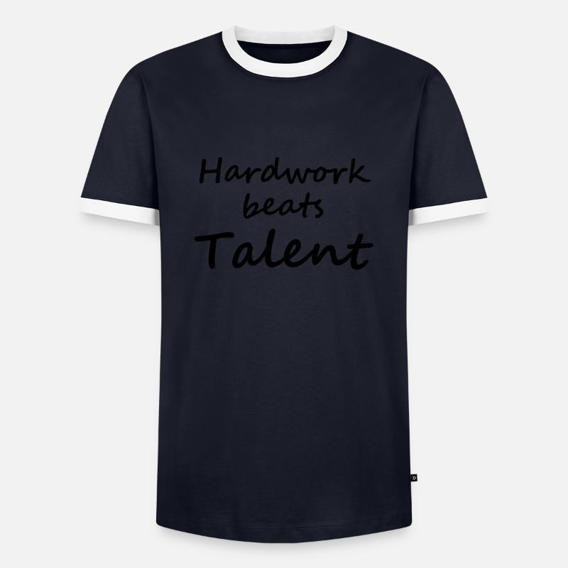 Motivation - Männer Kontrast-T-Shirt - Navy/Weiß 