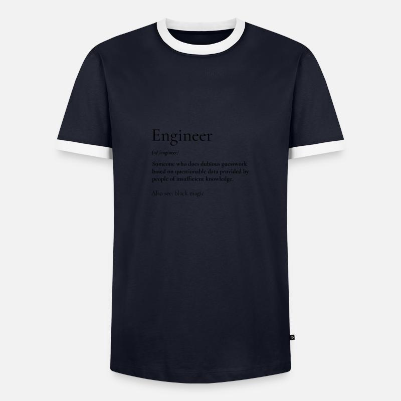 engineer - definition - Männer Kontrast-T-Shirt - Navy/Weiß 