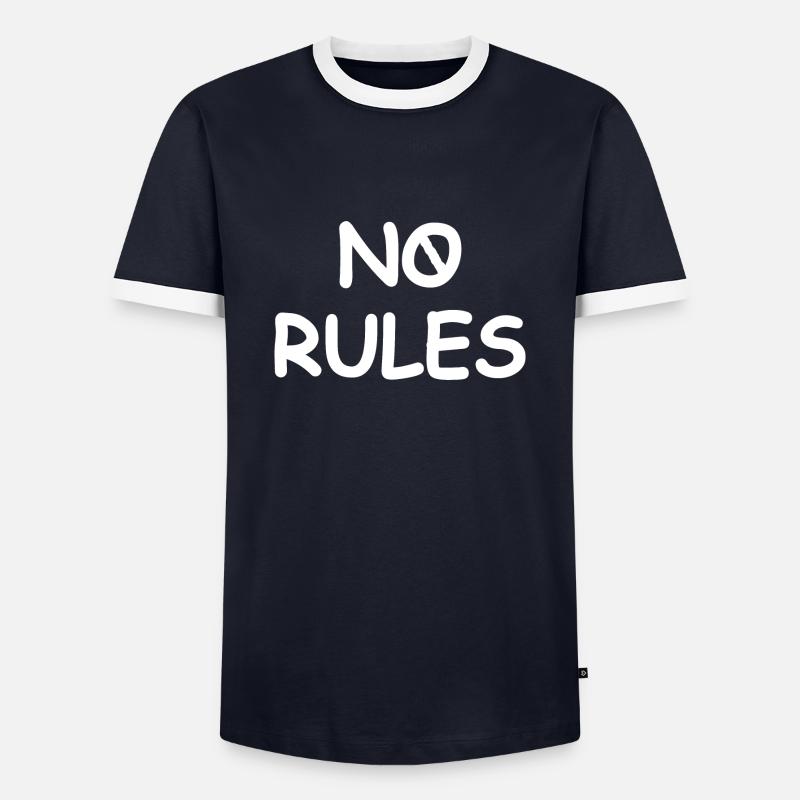 No rules Simple White - Männer Kontrast-T-Shirt - Navy/Weiß 