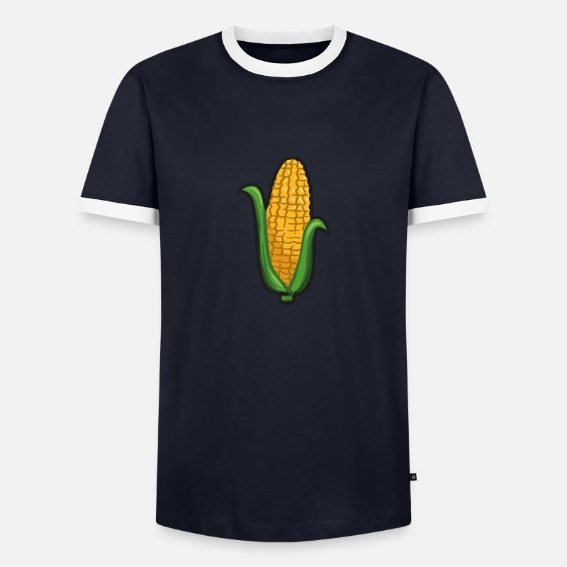 corncob - Men's Ringer Shirt - navy/white 
