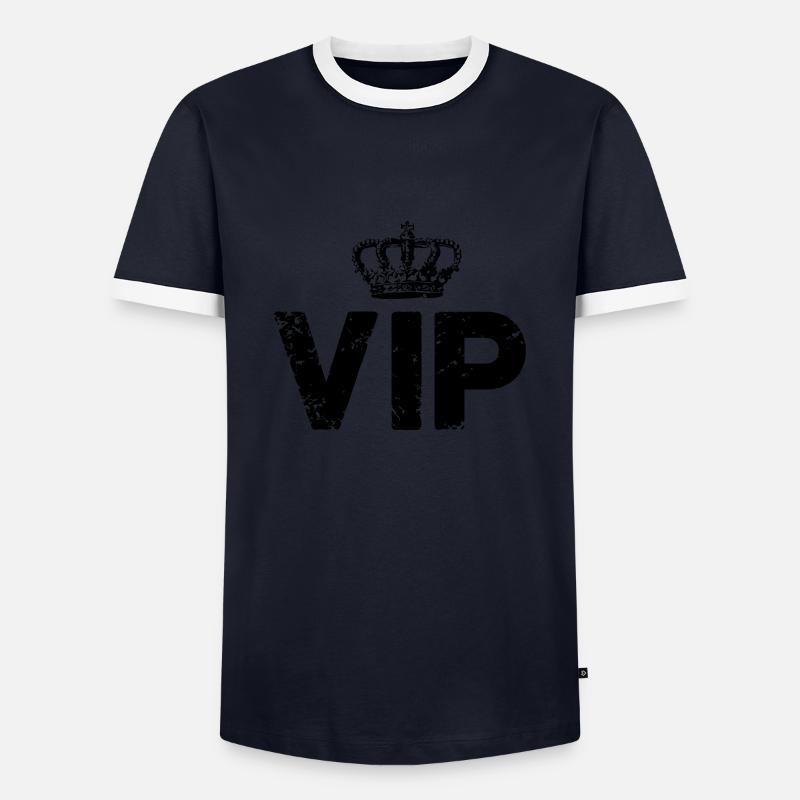 vip - Männer Kontrast-T-Shirt - Navy/Weiß