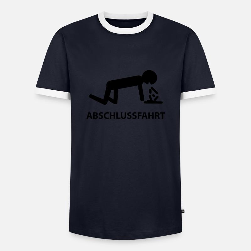 abschlussfahrt - Männer Kontrast-T-Shirt - Navy/Weiß 
