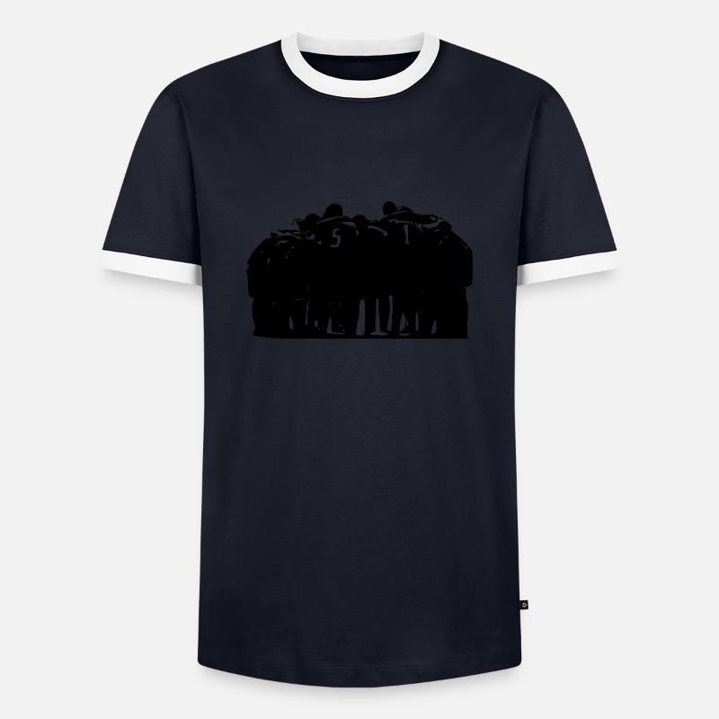 team - Men's Ringer Shirt - navy/white