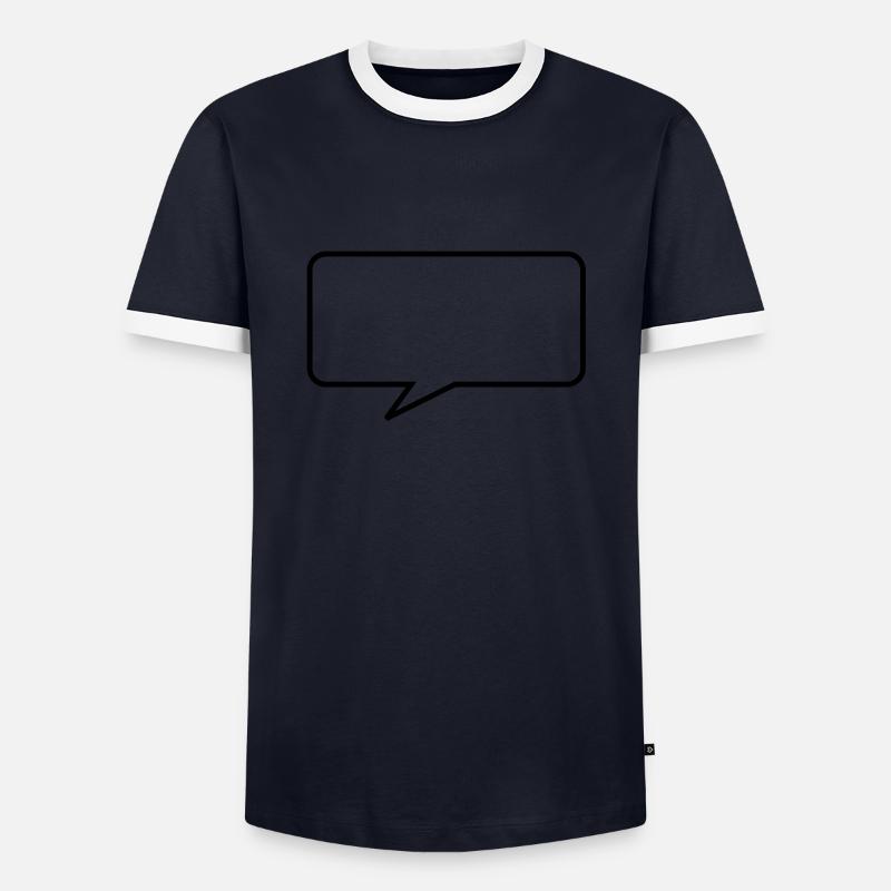 Talking bubble - Männer Kontrast-T-Shirt - Navy/Weiß