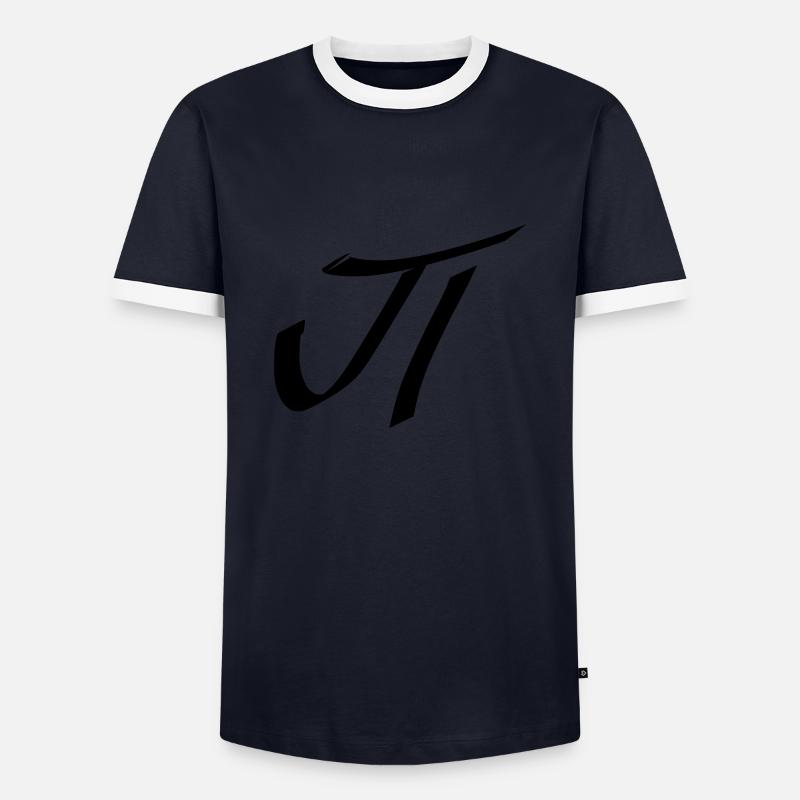 pi - Men's Ringer Shirt - navy/white 