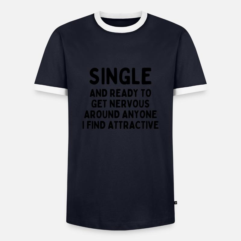 Single - Men's Ringer Shirt - navy/white
