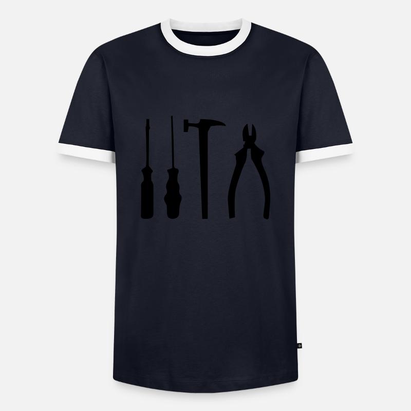 tool - Men's Ringer Shirt - navy/white