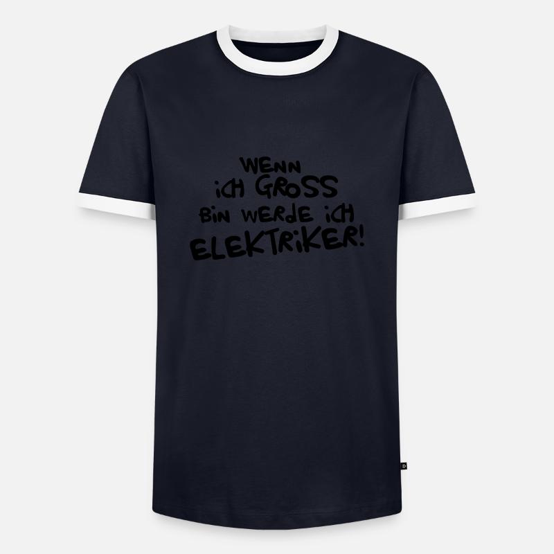 Ich werde Elektriker - Männer Kontrast-T-Shirt - Navy/Weiß