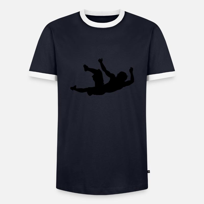 Klettern # 7 - Männer Kontrast-T-Shirt - Navy/Weiß 