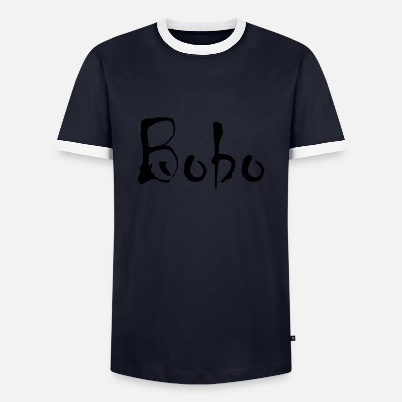 Bobo - Men's Ringer Shirt - navy/white 