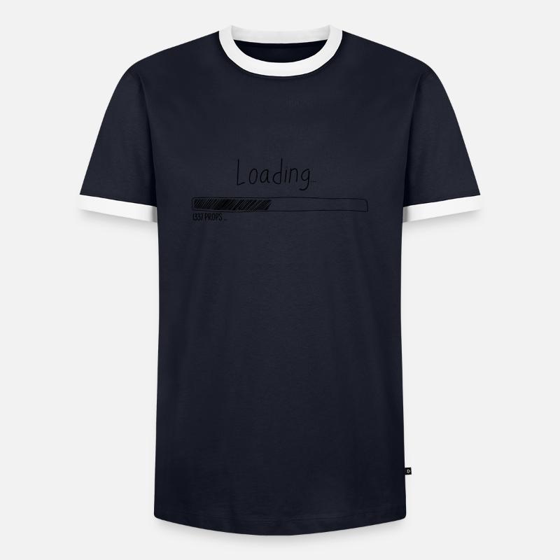 Loading bar 1337 - Men's Ringer Shirt - navy/white 